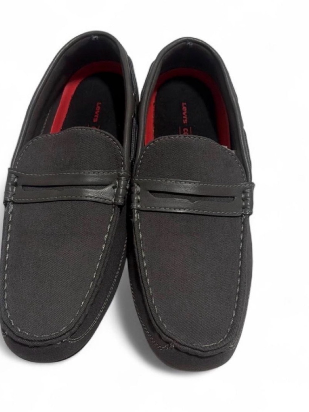 Levi's Men's Slip-On Loafers with Red Insole Accent 10